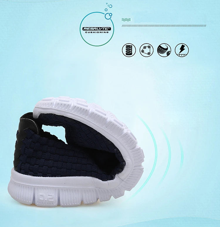 Men Sneakers Summer Shoes Casual Flats Breathable Woven Loafers Slip On Handmade 2020 Fashion Valentine Footwear Size 35-44