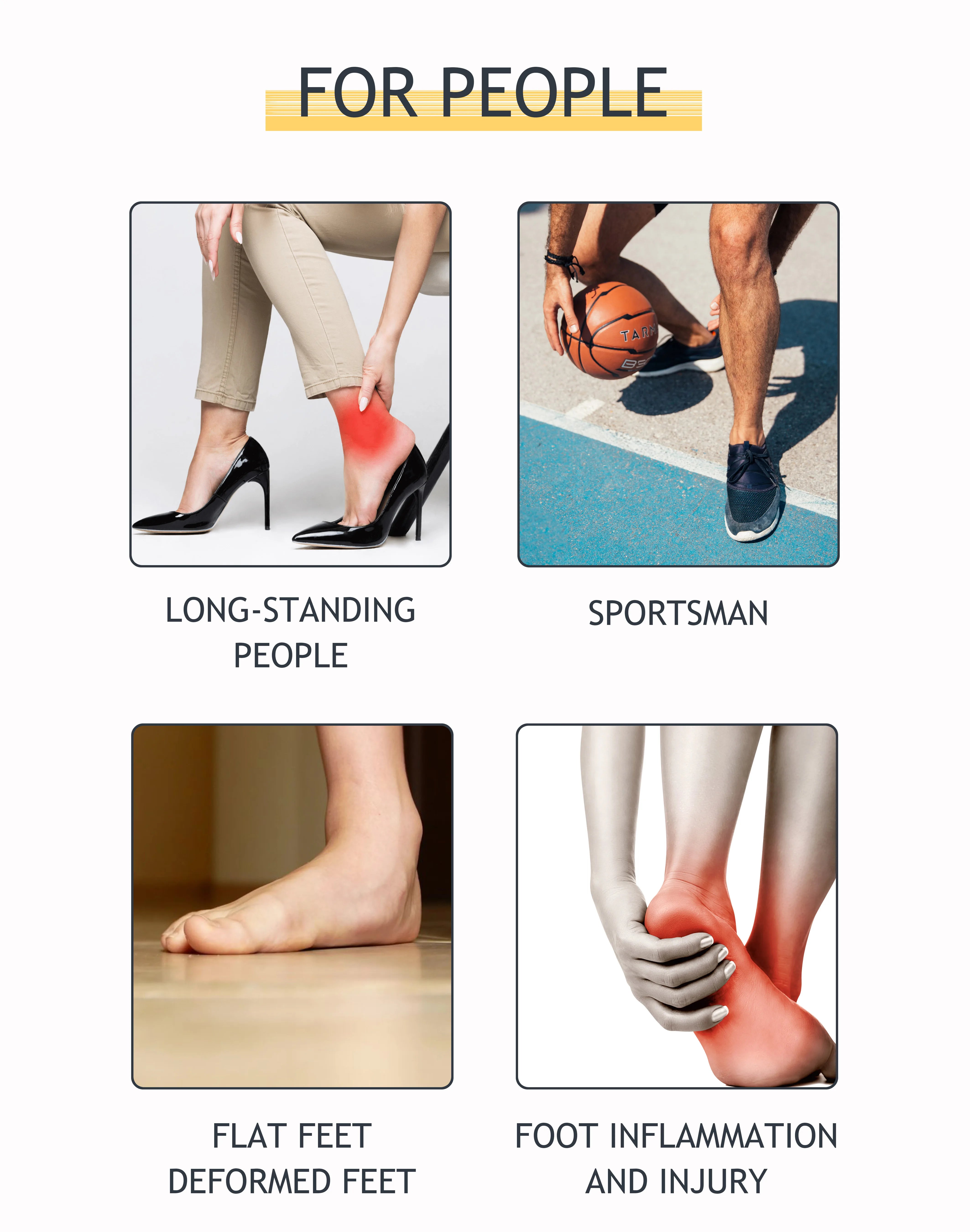 Flat Feet Template Arch Support Orthopedic Insoles,Men Women Plantar Fasciitis Heel Pain Orthotics Insoles Sneakers Shoe Inserts