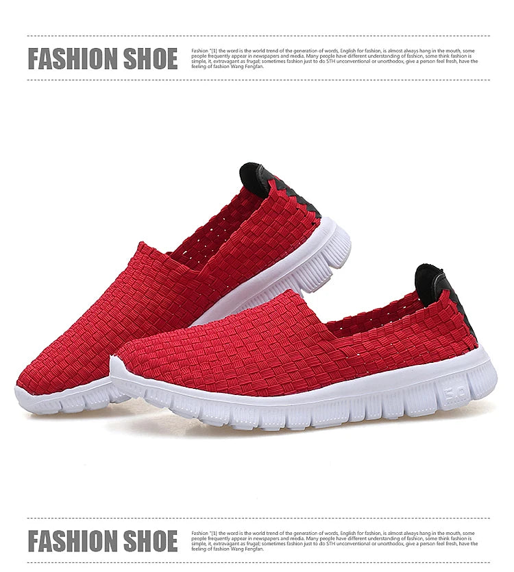 Men Sneakers Summer Shoes Casual Flats Breathable Woven Loafers Slip On Handmade 2020 Fashion Valentine Footwear Size 35-44