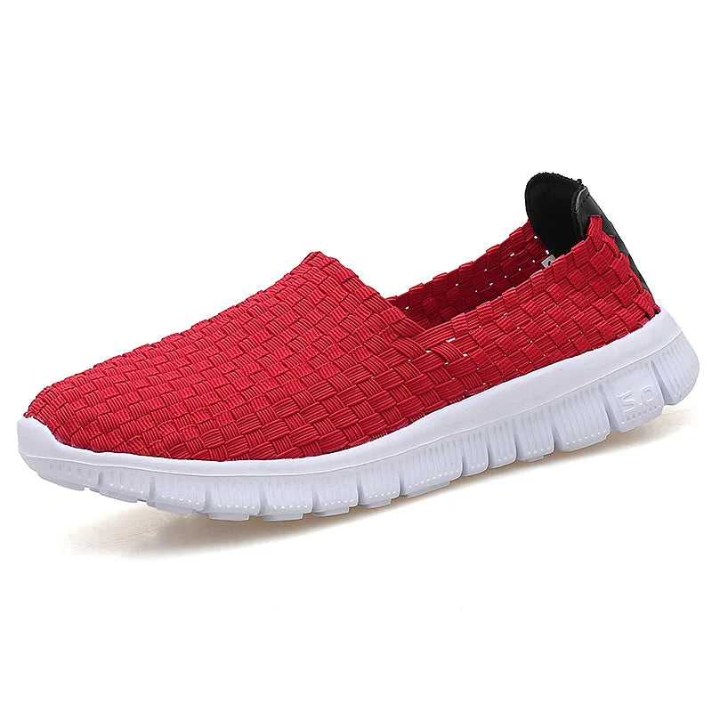 Men Sneakers Summer Shoes Casual Flats Breathable Woven Loafers Slip On Handmade 2020 Fashion Valentine Footwear Size 35-44