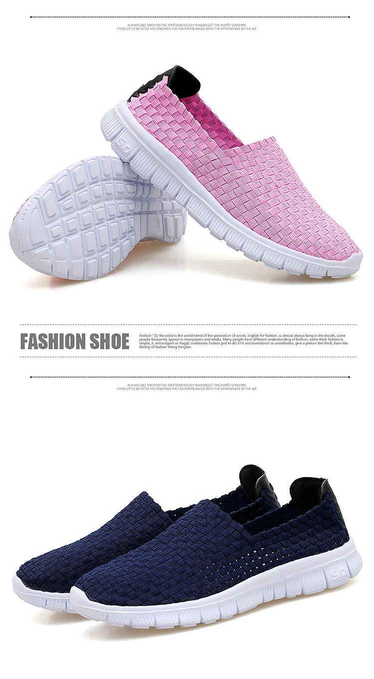 Men Sneakers Summer Shoes Casual Flats Breathable Woven Loafers Slip On Handmade 2020 Fashion Valentine Footwear Size 35-44