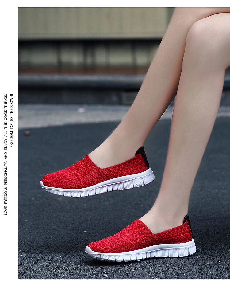 Men Sneakers Summer Shoes Casual Flats Breathable Woven Loafers Slip On Handmade 2020 Fashion Valentine Footwear Size 35-44