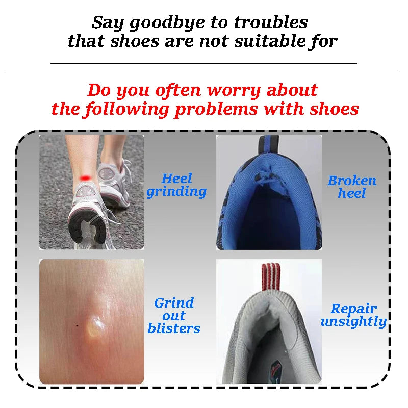Sneakers Insoles Heel Repair Subsidy Viscose Shoe Hole Shoemaker Stickers for Shoes Sports Lining Sticky Heel Anti-Wear