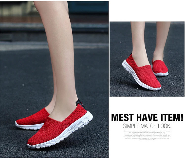 Men Sneakers Summer Shoes Casual Flats Breathable Woven Loafers Slip On Handmade 2020 Fashion Valentine Footwear Size 35-44