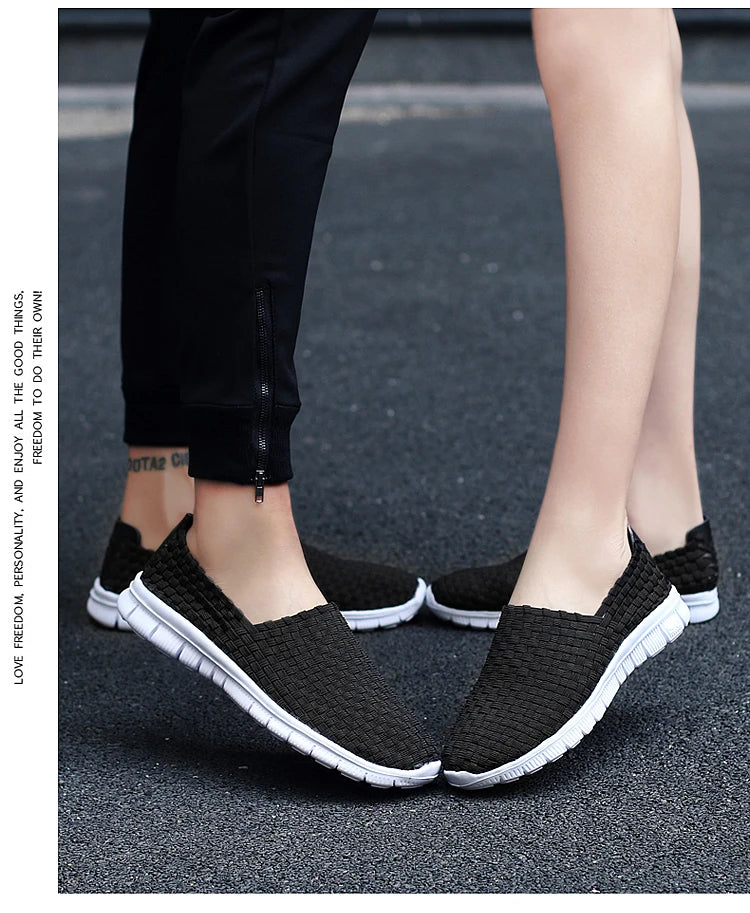 Men Sneakers Summer Shoes Casual Flats Breathable Woven Loafers Slip On Handmade 2020 Fashion Valentine Footwear Size 35-44