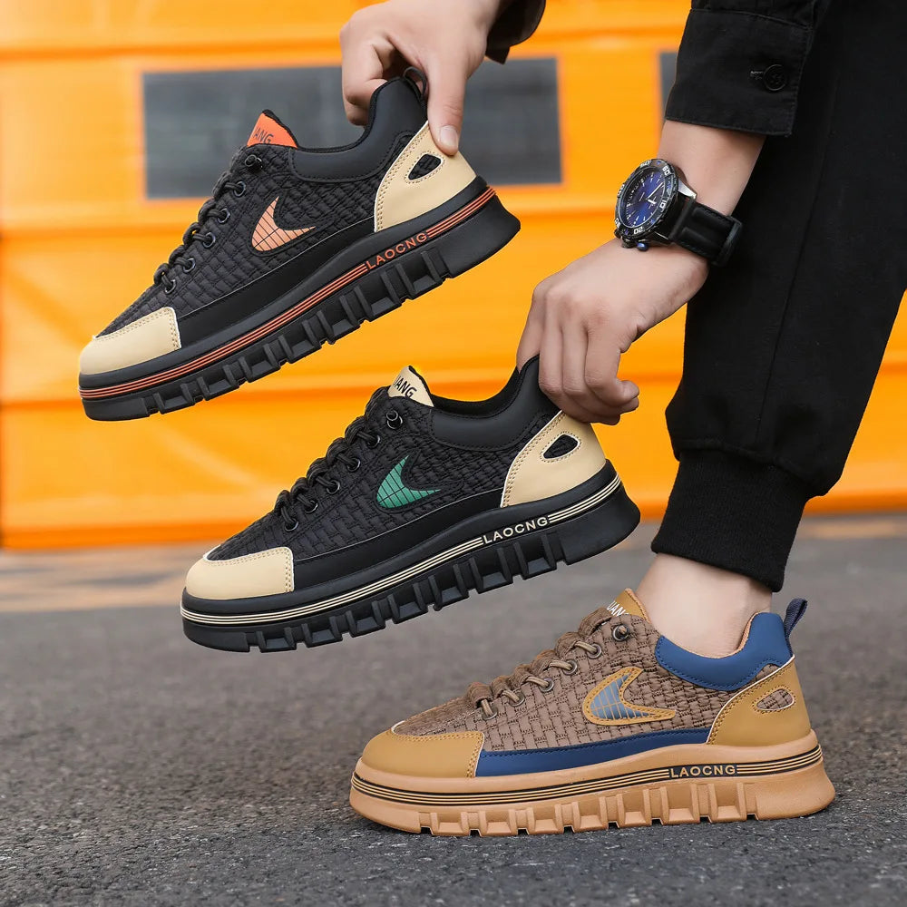 Men Chunky Sneakers Fashion Non-slip Luxury Brand Men's Sneakers Designer Platform Casual Board Shoe Man's Vulcanize Shoe