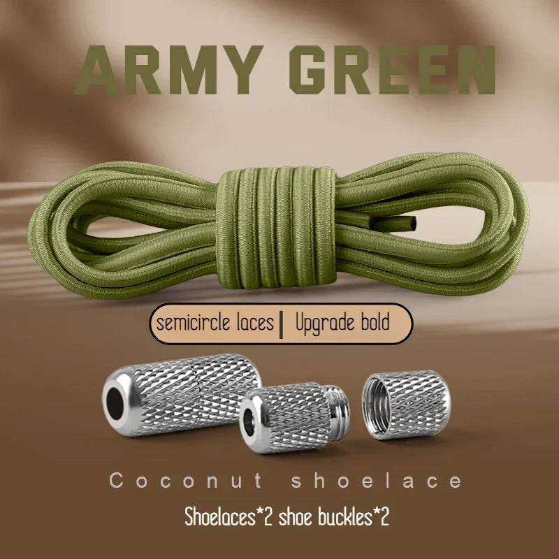 New Elastic Laces Sneakers Tennis Round Shoe laces Without ties Kids Adult No Tie Shoelace Rubber Bands Shoe Accessories