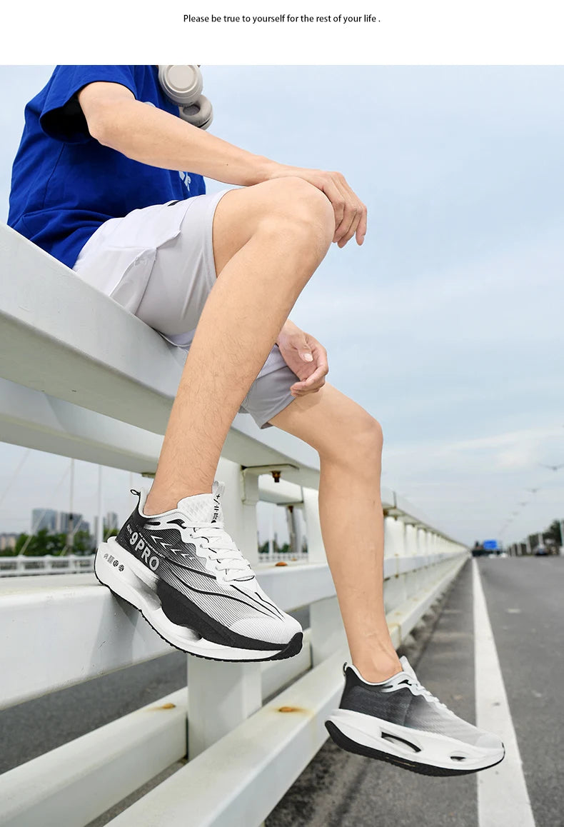 NEW Marathon Sneakers Men's Sports Shoes Women Flat Wear Resistant Sneakers Comfortable Platform Soft Race Running Shoes for Man