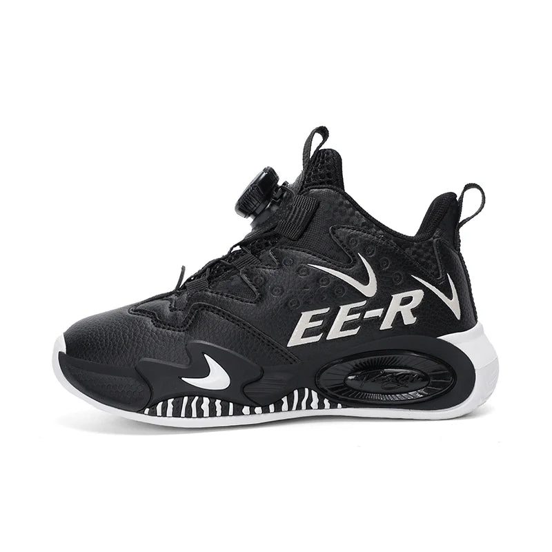 Kids Sneakers Casual Basketball Shoes for Children High-top Ankle-protected Sports Shoes for Boys Trainers PU Leather Sneaker