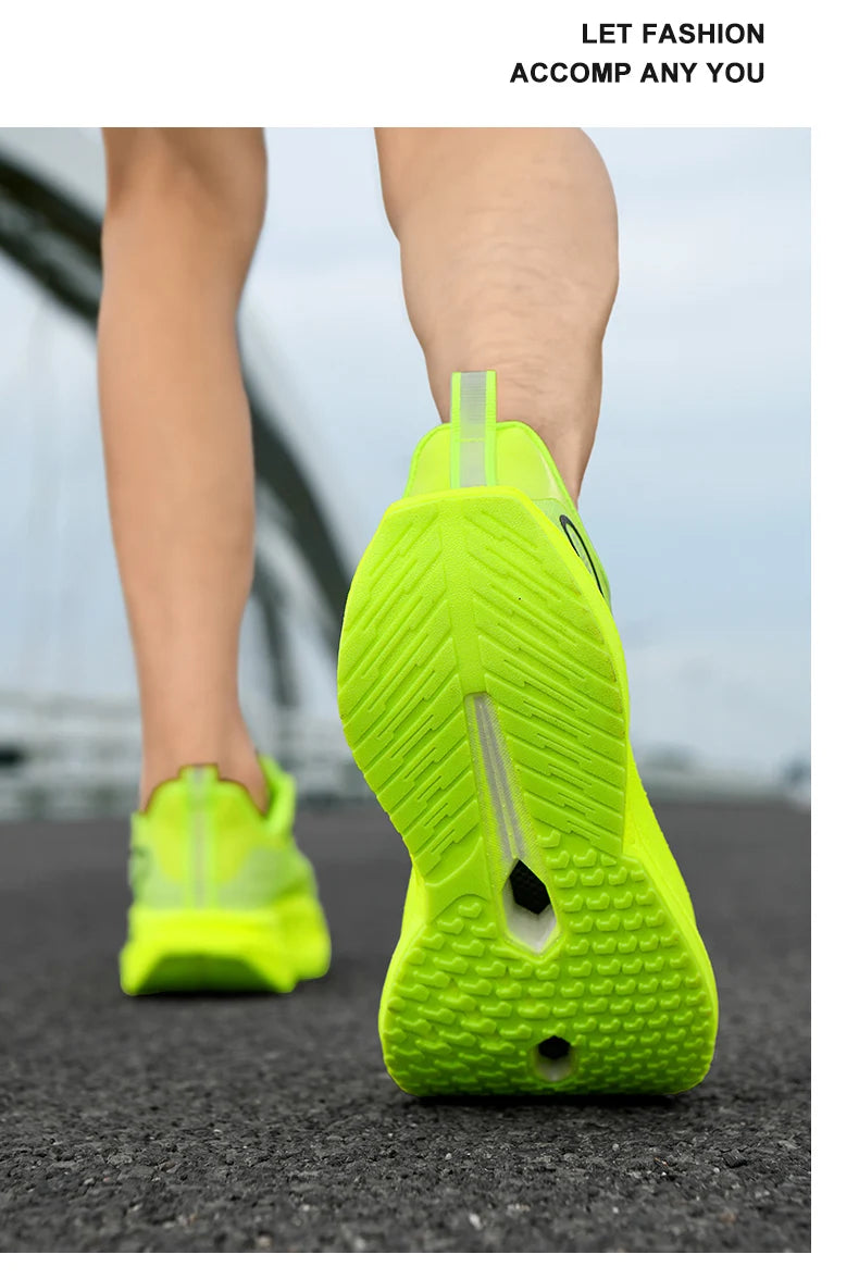 NEW Marathon Sneakers Men's Sports Shoes Women Flat Wear Resistant Sneakers Comfortable Platform Soft Race Running Shoes for Man