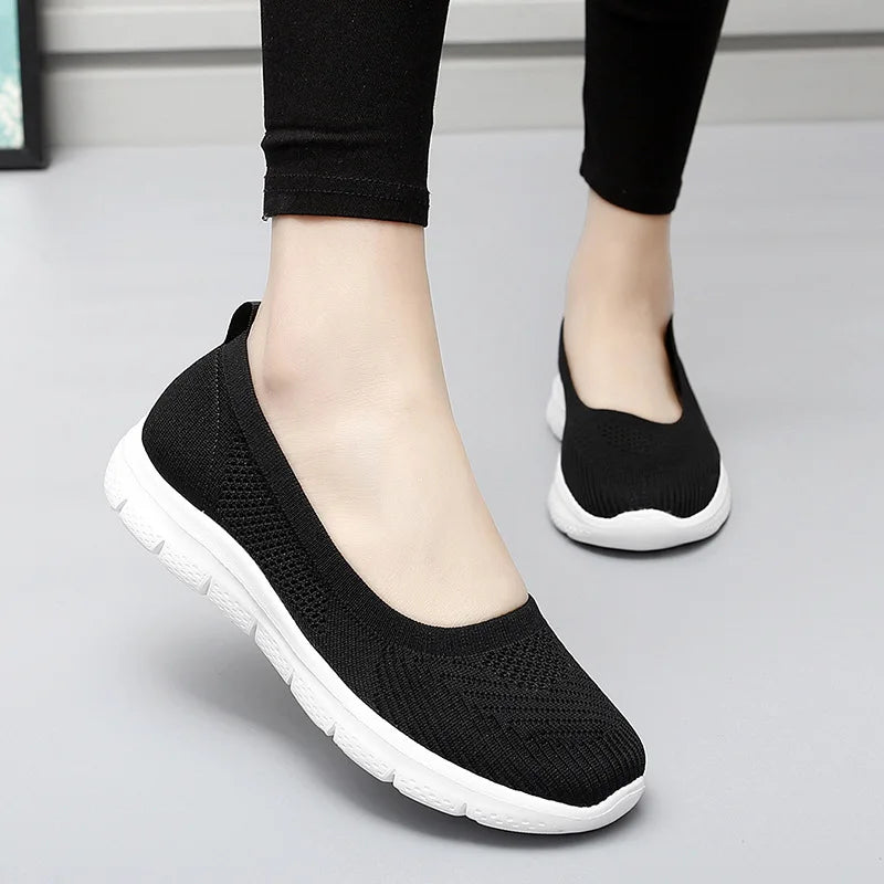 Sneakers Fashion2022 Women  Socks Shoes Casual White Sneakers Summer knitted Vulcanized Shoes Women Trainers Tenis Feminino