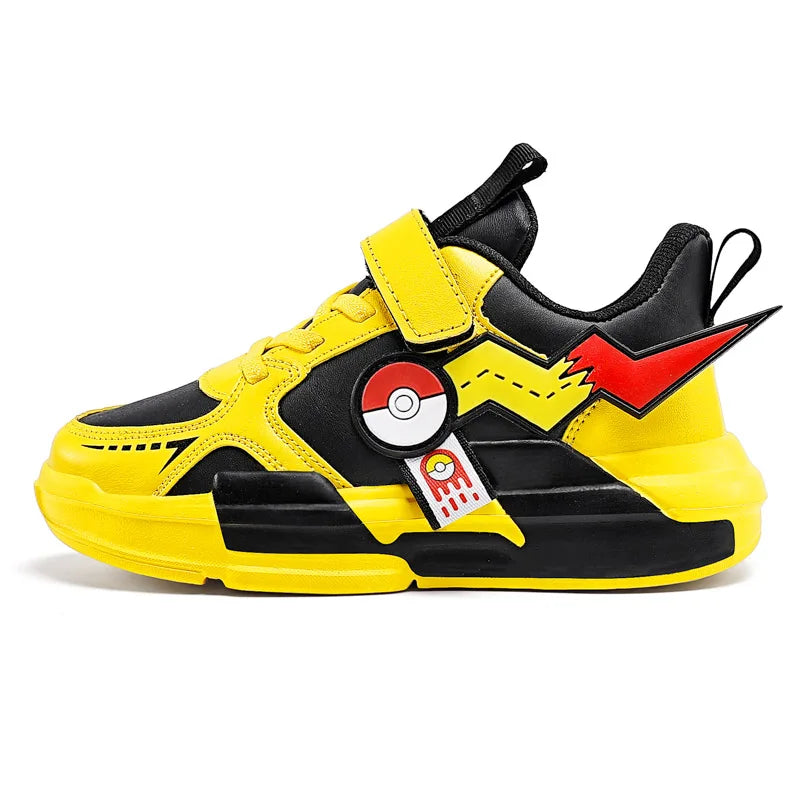 Four Season Sports Kids Cartoon Sneakers Outdoor Boys Classic Running Shoes Pu Leather Children's Walking Footwear Leisure