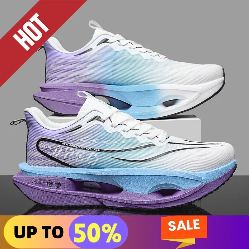 NEW Marathon Sneakers Men's Sports Shoes Women Flat Wear Resistant Sneakers Comfortable Platform Soft Race Running Shoes for Man