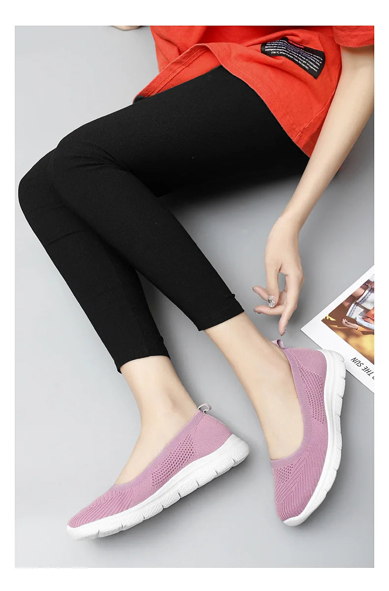 Sneakers Fashion2022 Women  Socks Shoes Casual White Sneakers Summer knitted Vulcanized Shoes Women Trainers Tenis Feminino