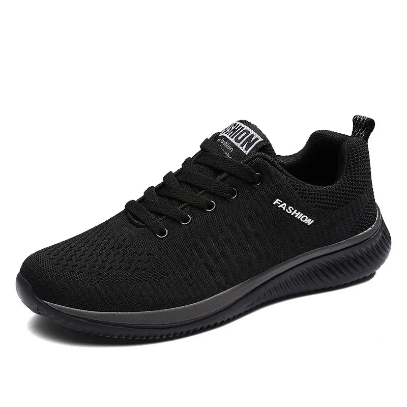 Men's Sneakers Black Casual Comfortable Knitted Sports Shoes Breathable Comfortable Running Fitness Shoes Mens Sports Shoes