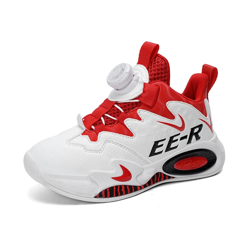 Kids Sneakers Casual Basketball Shoes for Children High-top Ankle-protected Sports Shoes for Boys Trainers PU Leather Sneaker