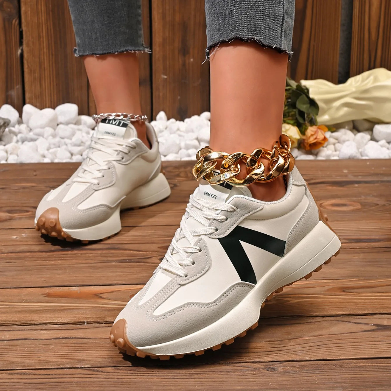 Women Sneakers 2025 New Casual Versatile Thick-soled Running Sneakers Women Fashionable High-quality Luxury Lace-up Shoes Women