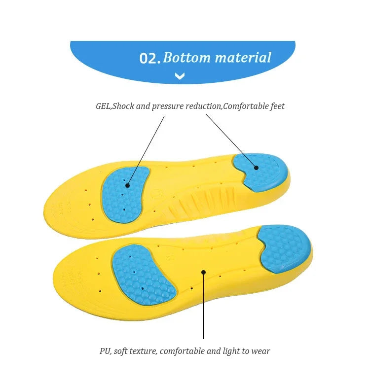 New Orthopedic Insole EVA Arch Support Pads Sport Sole for Sneakers Basketball Shoes Sweat Breathable Men's and Women's Insoles