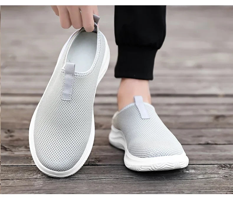 Men's Sneakers Comfortable Lightweight Soft Half Slipper Flat Running Shoes Outdoor Casual Sports Shoes Man Shoes Big Size 39-48