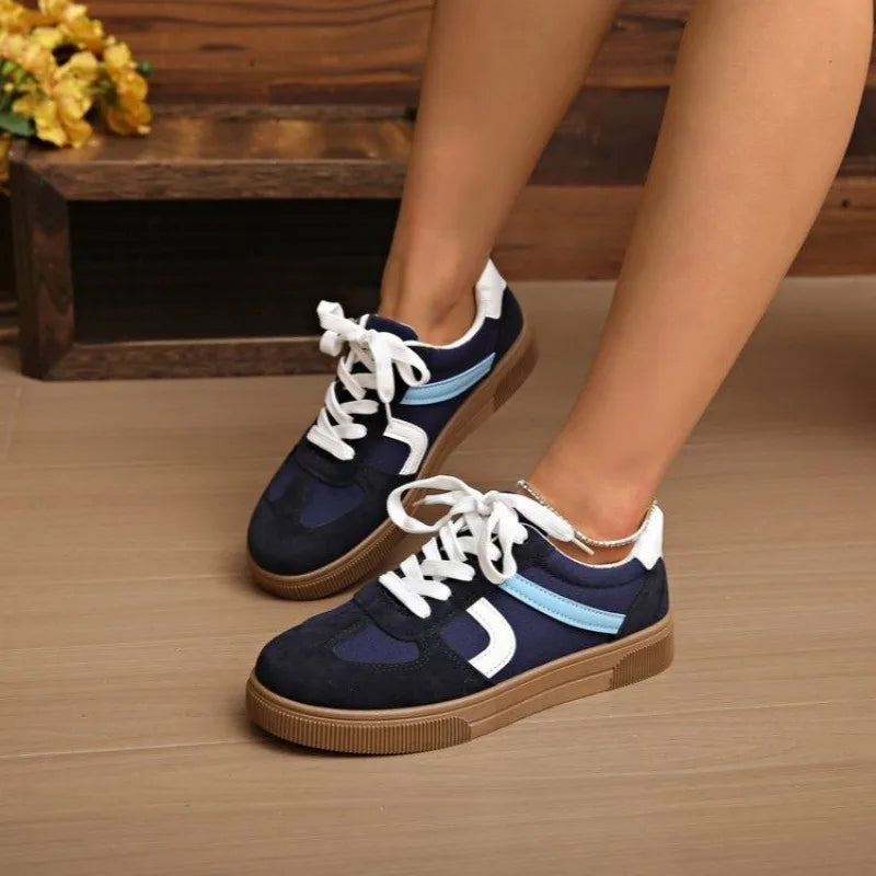 Women's Sneakers New Style Popular Genuine Leather Ladies Moral Training Shoes Casual Spring Flat Shoes Women Zapatos Mujer