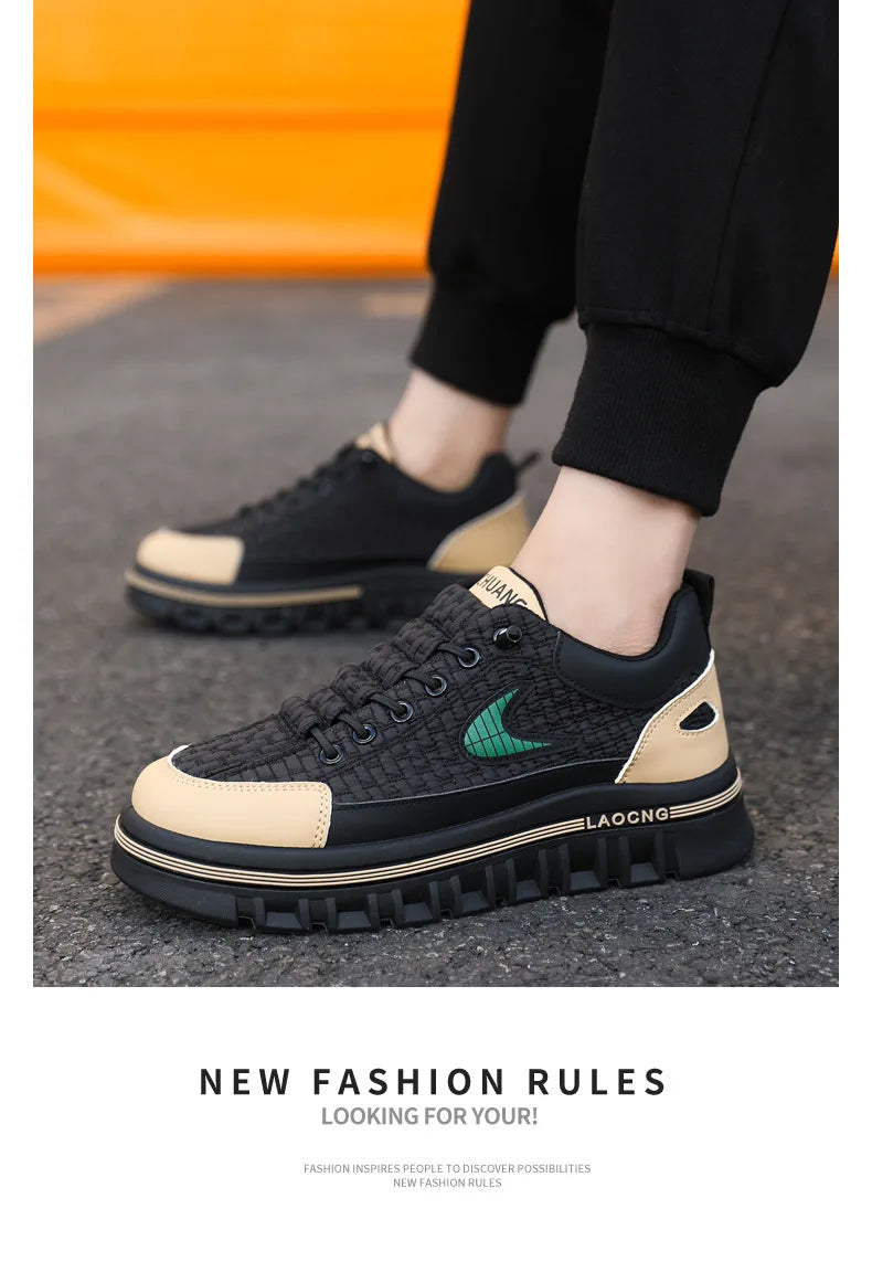Men Chunky Sneakers Fashion Non-slip Luxury Brand Men's Sneakers Designer Platform Casual Board Shoe Man's Vulcanize Shoe