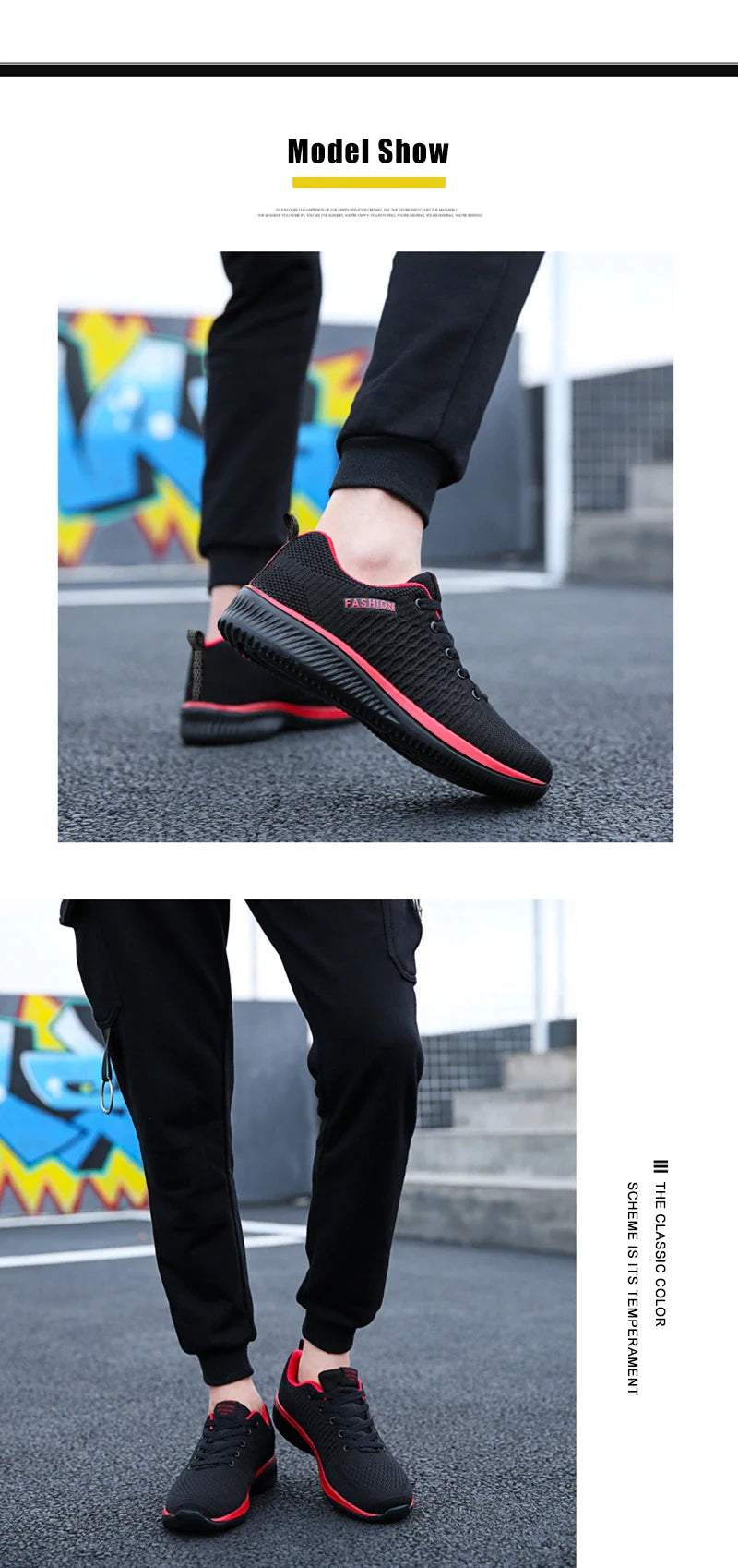 Men's Sneakers Black Casual Comfortable Knitted Sports Shoes Breathable Comfortable Running Fitness Shoes Mens Sports Shoes