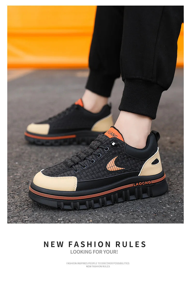Men Chunky Sneakers Fashion Non-slip Luxury Brand Men's Sneakers Designer Platform Casual Board Shoe Man's Vulcanize Shoe