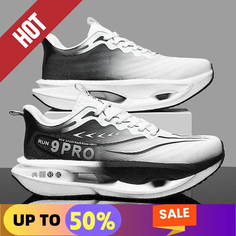 NEW Marathon Sneakers Men's Sports Shoes Women Flat Wear Resistant Sneakers Comfortable Platform Soft Race Running Shoes for Man