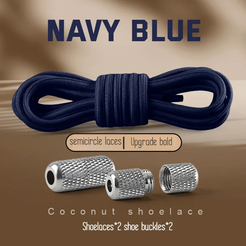 New Elastic Laces Sneakers Tennis Round Shoe laces Without ties Kids Adult No Tie Shoelace Rubber Bands Shoe Accessories