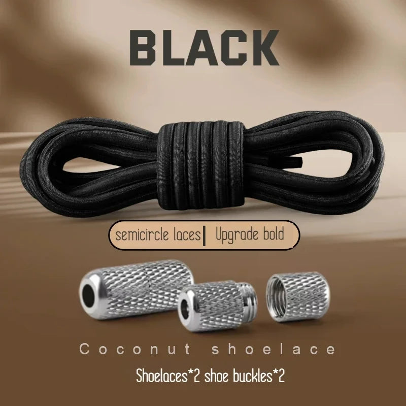 New Elastic Laces Sneakers Tennis Round Shoe laces Without ties Kids Adult No Tie Shoelace Rubber Bands Shoe Accessories