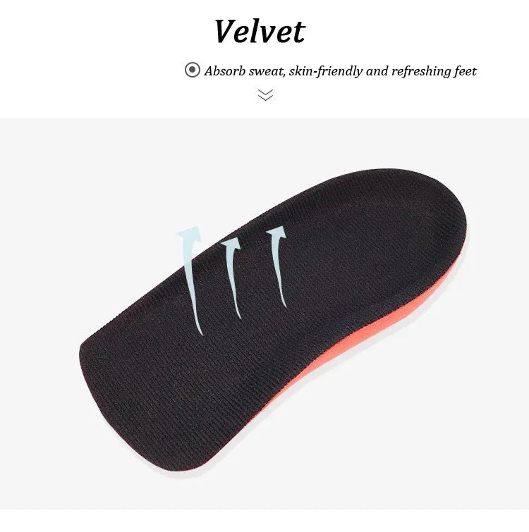 Sneakers Half Insoles for Feet Shock Absorption Elasticity Running Arch Support Orthopedic Heel Pad Plantar Fascitis Shoe Insert