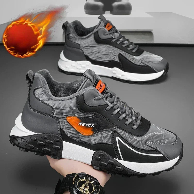 2025 New Sneakers Shoes for Men Luxury Platform Male Sneakers High Quality Casual Running Shoes Winter Plus Size Cotton Shoes