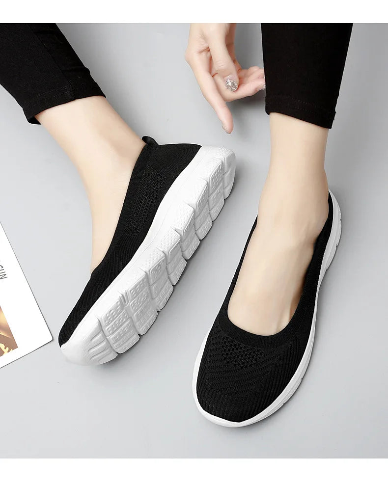 Sneakers Fashion2022 Women  Socks Shoes Casual White Sneakers Summer knitted Vulcanized Shoes Women Trainers Tenis Feminino