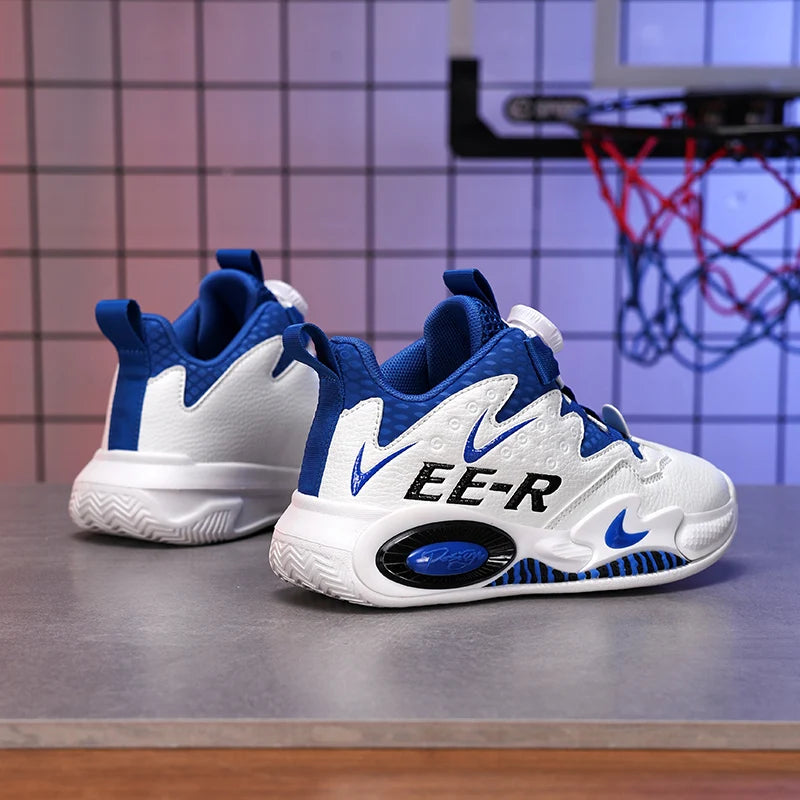 Kids Sneakers Casual Basketball Shoes for Children High-top Ankle-protected Sports Shoes for Boys Trainers PU Leather Sneaker