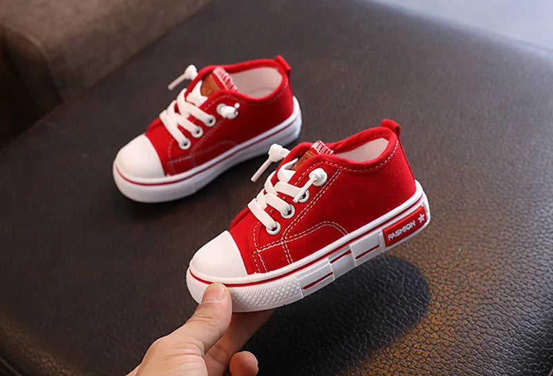 Kid Sneakers Summer Canvas Shoes For Children Fashion Anti-slip Baby Shoes Girls Boys Breathable Casual Shoes Slippers 21-32