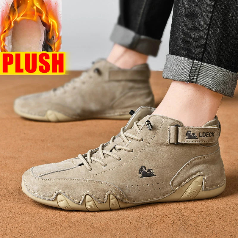 Men Sneakers 2022 New In Casual Shoes Male High Top Sneakers Winter Warm Designer Fashion Loafers Lace Up Shoes Men Ankle Boots
