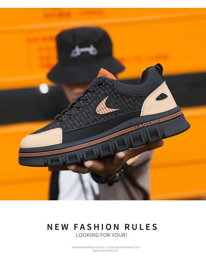 Men Chunky Sneakers Fashion Non-slip Luxury Brand Men's Sneakers Designer Platform Casual Board Shoe Man's Vulcanize Shoe