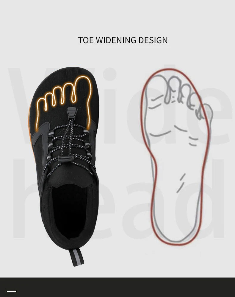Men's Sneakers Barefoot Shoes Cross-Trainer Shoes Wide Toe Walking Shoes Zero Drop Sole Trail Running Shose
