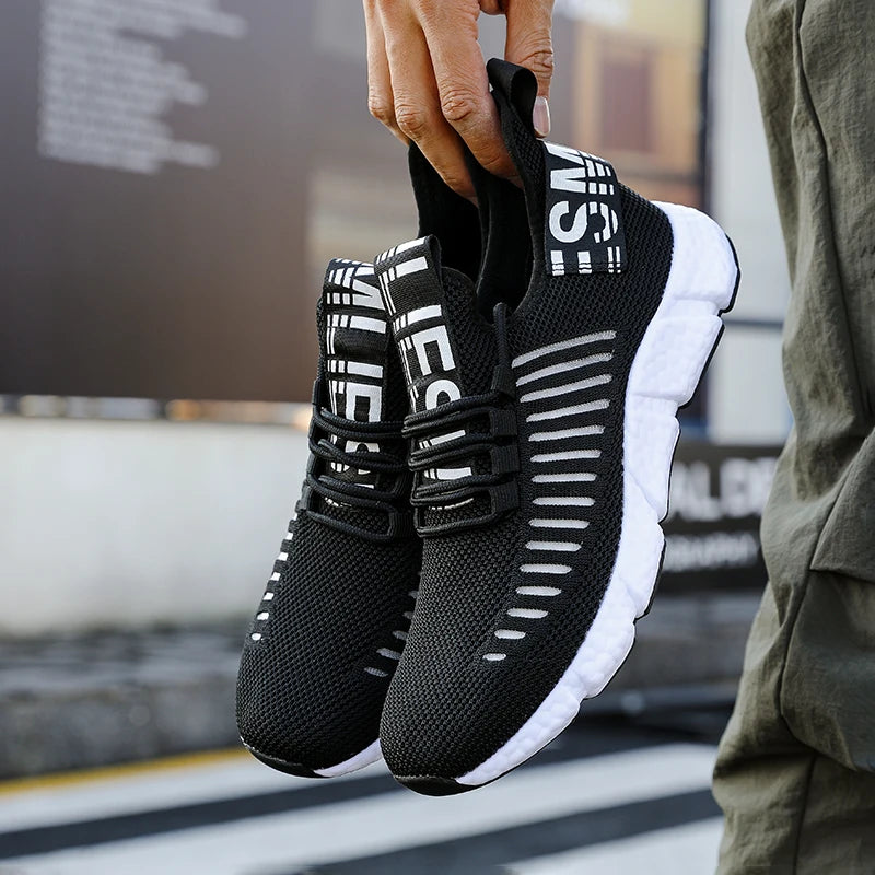 Sneakers Men's Shoes Are Lightweight Simple Fashionable Casual Outdoor Breathable Mesh Soft Soled Running Tenis Masculino Shoes