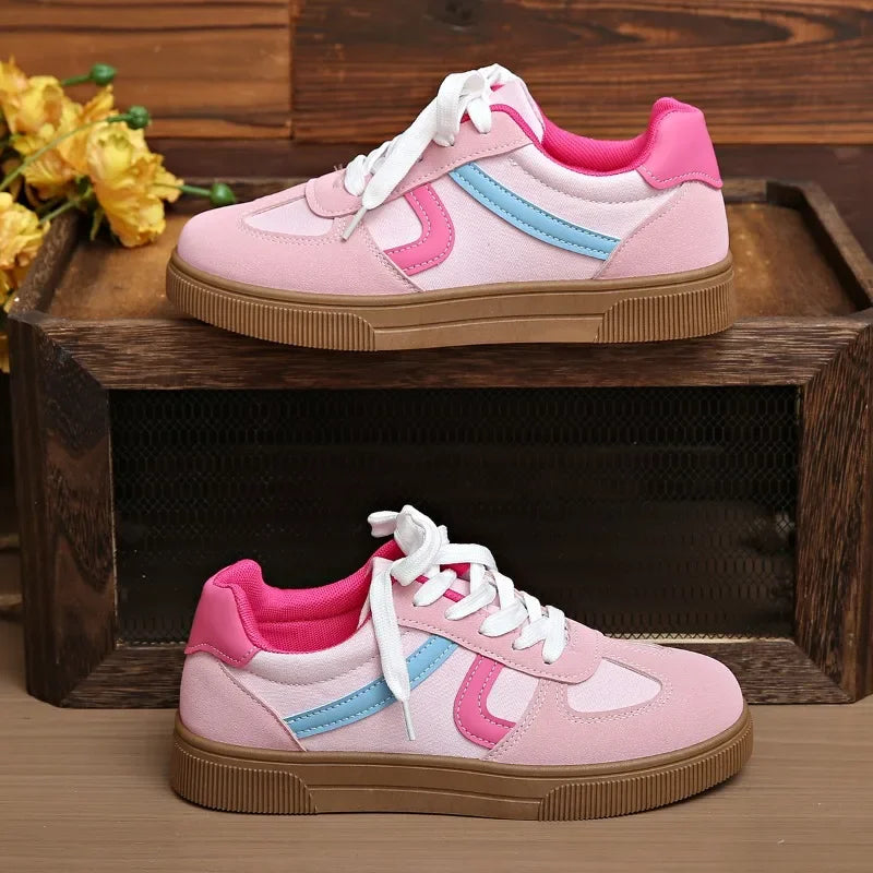 Women's Sneakers New Style Popular Genuine Leather Ladies Moral Training Shoes Casual Spring Flat Shoes Women Zapatos Mujer
