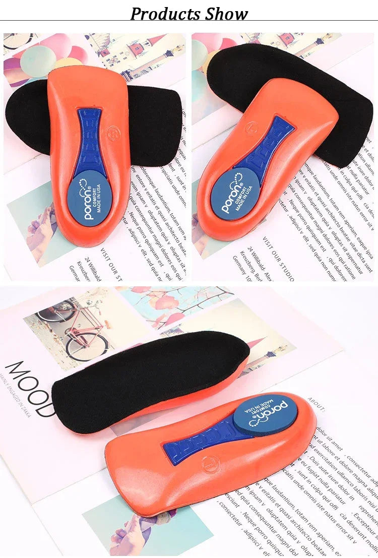 Sneakers Half Insoles for Feet Shock Absorption Elasticity Running Arch Support Orthopedic Heel Pad Plantar Fascitis Shoe Insert