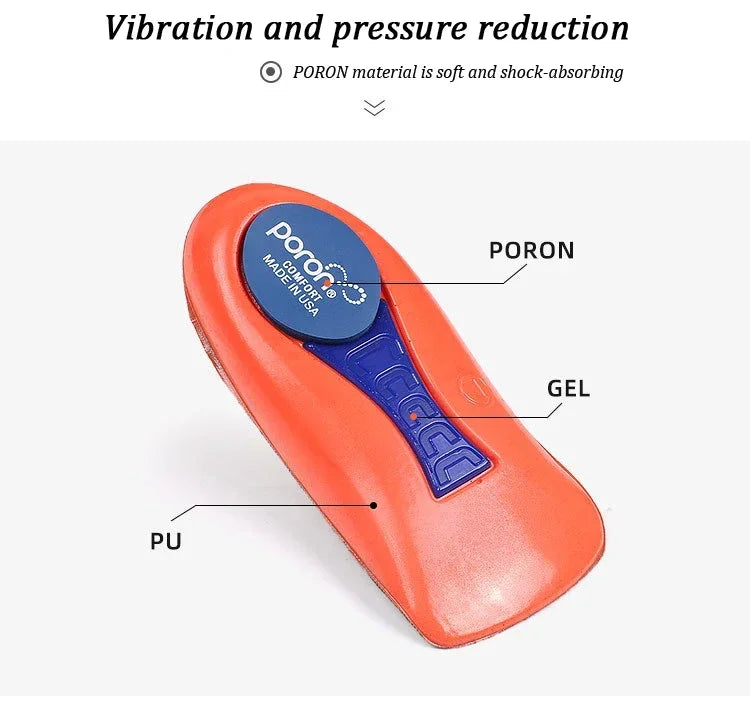 Sneakers Half Insoles for Feet Shock Absorption Elasticity Running Arch Support Orthopedic Heel Pad Plantar Fascitis Shoe Insert