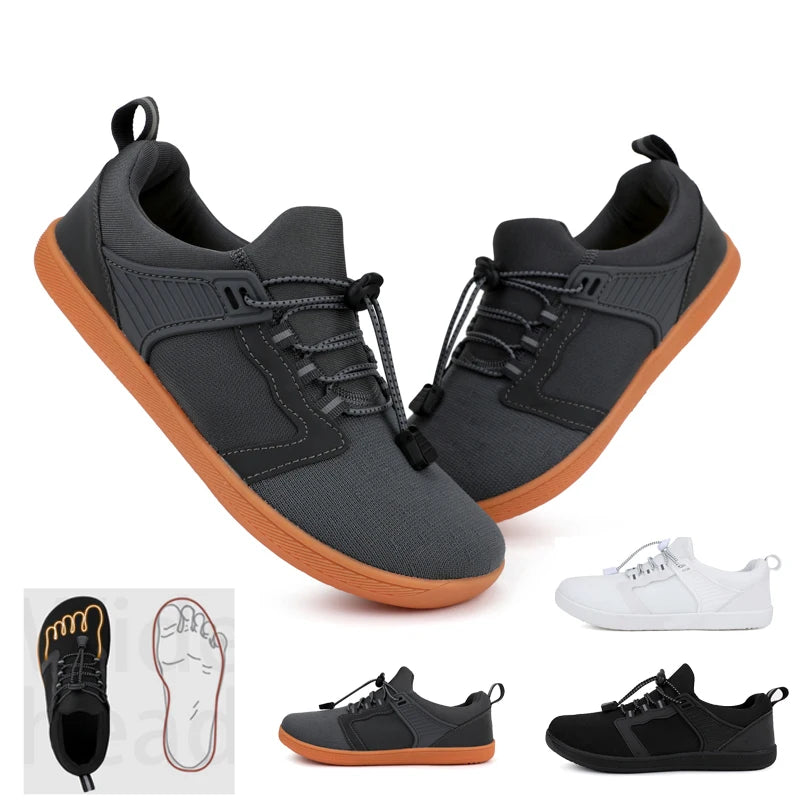 Men's Sneakers Barefoot Shoes Cross-Trainer Shoes Wide Toe Walking Shoes Zero Drop Sole Trail Running Shose