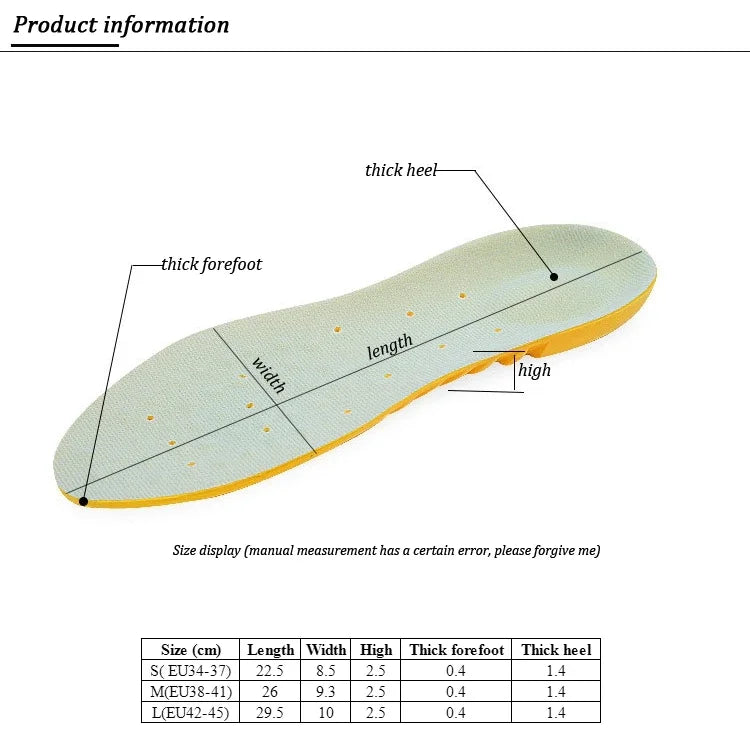 New Orthopedic Insole EVA Arch Support Pads Sport Sole for Sneakers Basketball Shoes Sweat Breathable Men's and Women's Insoles