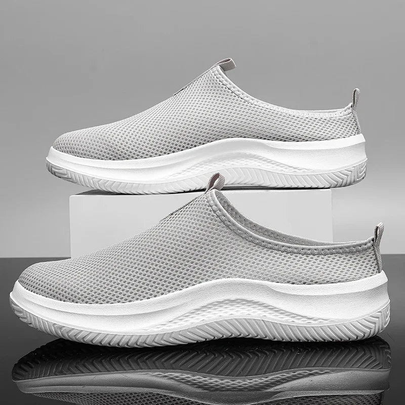 Men's Sneakers Comfortable Lightweight Soft Half Slipper Flat Running Shoes Outdoor Casual Sports Shoes Man Shoes Big Size 39-48