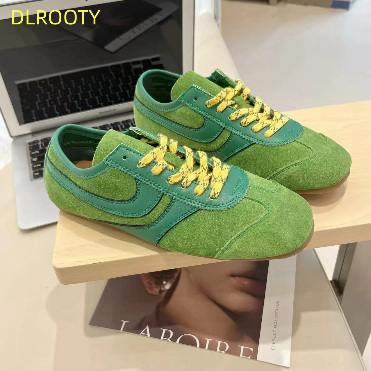 Women's Sneakers 2024 New Genuine Leather Ladies Moral Training Shoes Casual Spring Flat Shoes Women