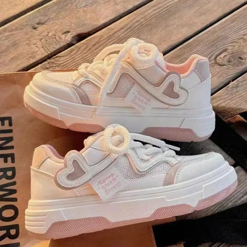 Women's Sneakers pink Platform Woman Sports shoes Female Harajuku Kawaii Vulcanized Shoes Casual Comfortable Ladies Trainers