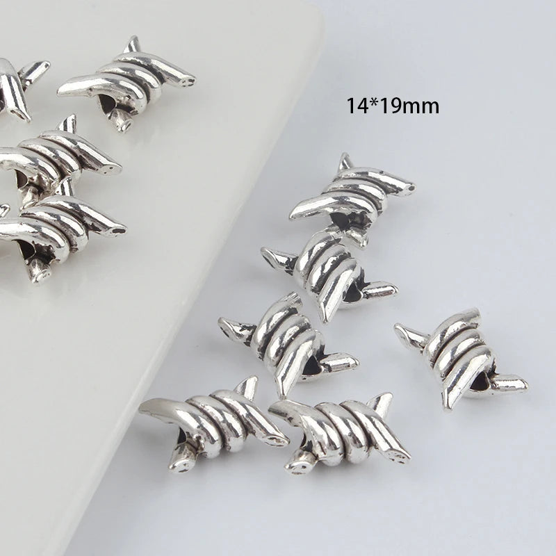 1pcs Diy Decorative Accessories For Sneakers Shoe Buckle Wire Thorn Knot Shoelace Buckle Pendant Charms