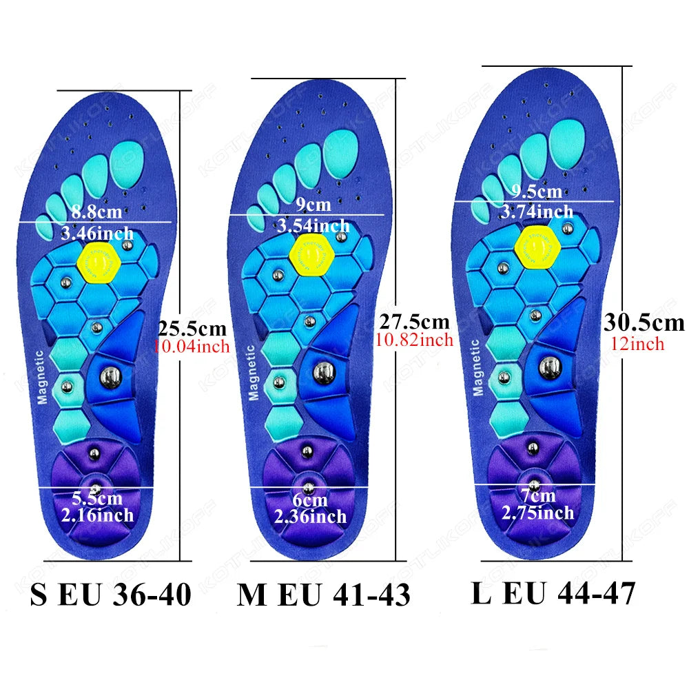 Medical Magnetic Therapy Sports Insoles Massage Foot Weight Loss Slimming Acupressure Insole Anti-fatigue Health Care Shoe Pads