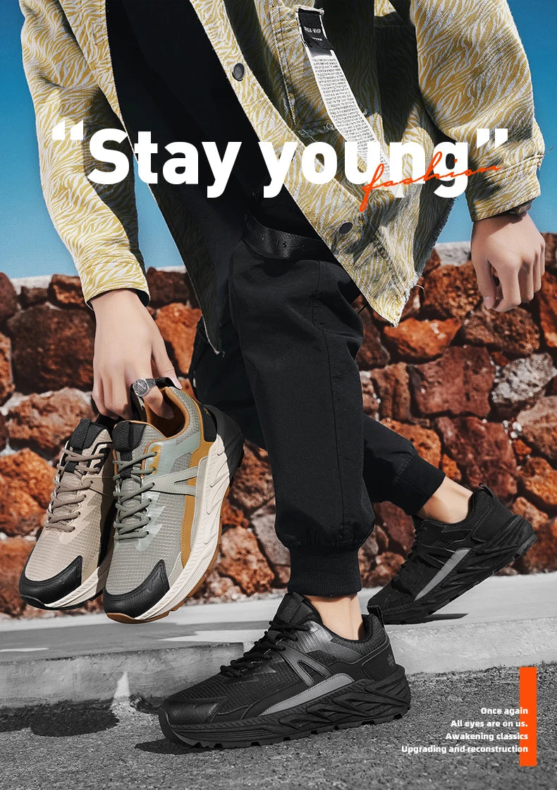 Casual Sneakers Men Low-top Breathable Sports Shoes for Men Fashion All-seasons Walking Shoes Trendy Trainers for Man 2025 New